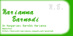 marianna barnodi business card