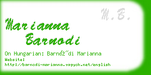 marianna barnodi business card